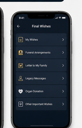Final wishes screen